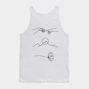 minimal line art pack Tank Top